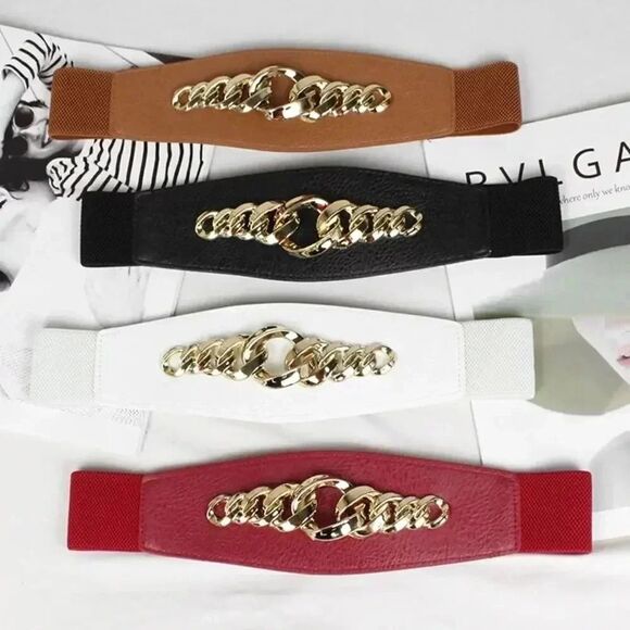 TOM- BROWN Chain Corset Belt Size: Fits waists from 25” up to 36” FINAL PRICE 🎈 - Picture 2 of 2